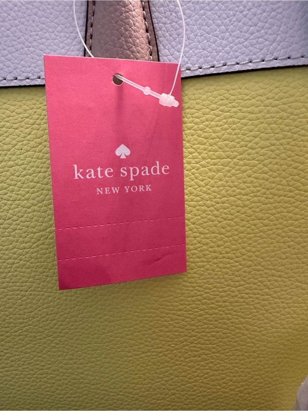 kate spade Yellow and White Colorblock Leather Tote - Picture 6 of 11